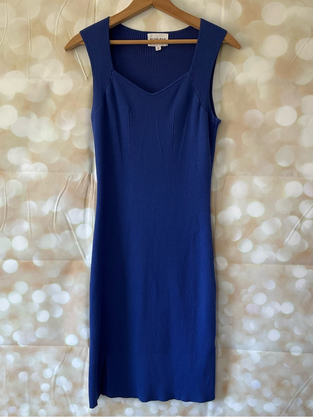 Olive + Oak Blue Ribbed Dress